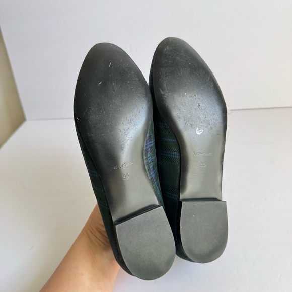 & Other Stories Plaid Loafers Equestrian Buckle Preppy Old Money Womens 6.5 - Picture 7 of 10